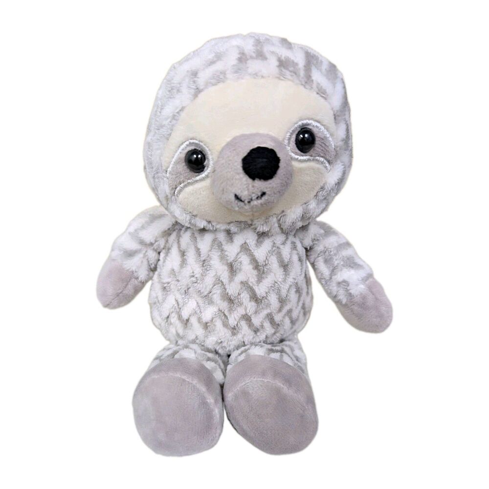 Kellytoy Gray & White Sloth Plush Stuffed Animal  Toy 2019 10"